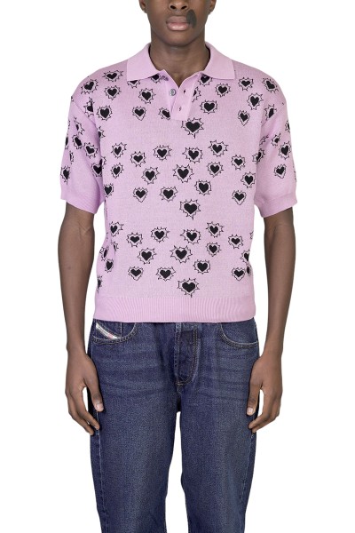 Hearts Knitted Polo Shirt